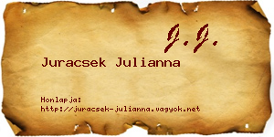 Juracsek Julianna névjegykártya